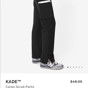 Figs “Kade” Cargo Scrub pants, BLACK